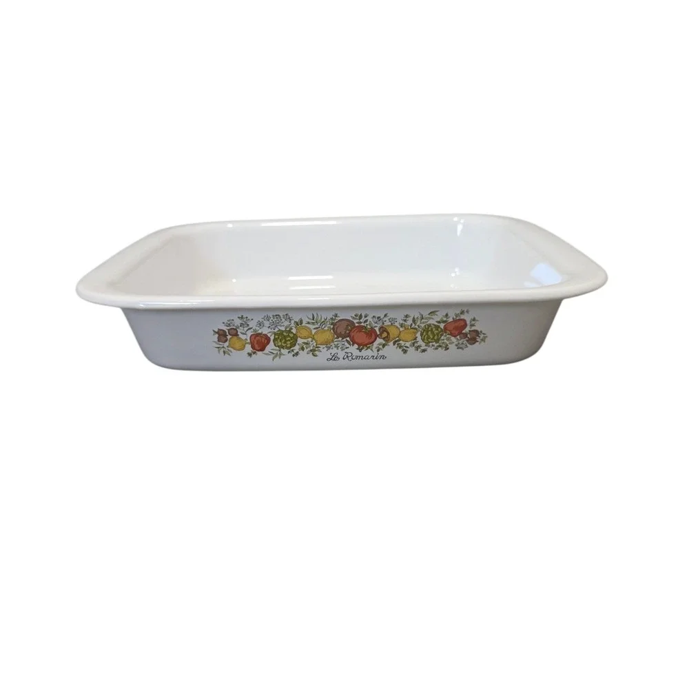 Corning Ware Spice of Life Le Romarin Roaster Baking Dish A-21-B USA Vintage